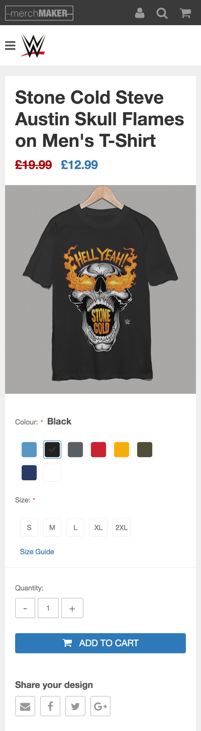 Merchmaker WWE Mobile Product Page