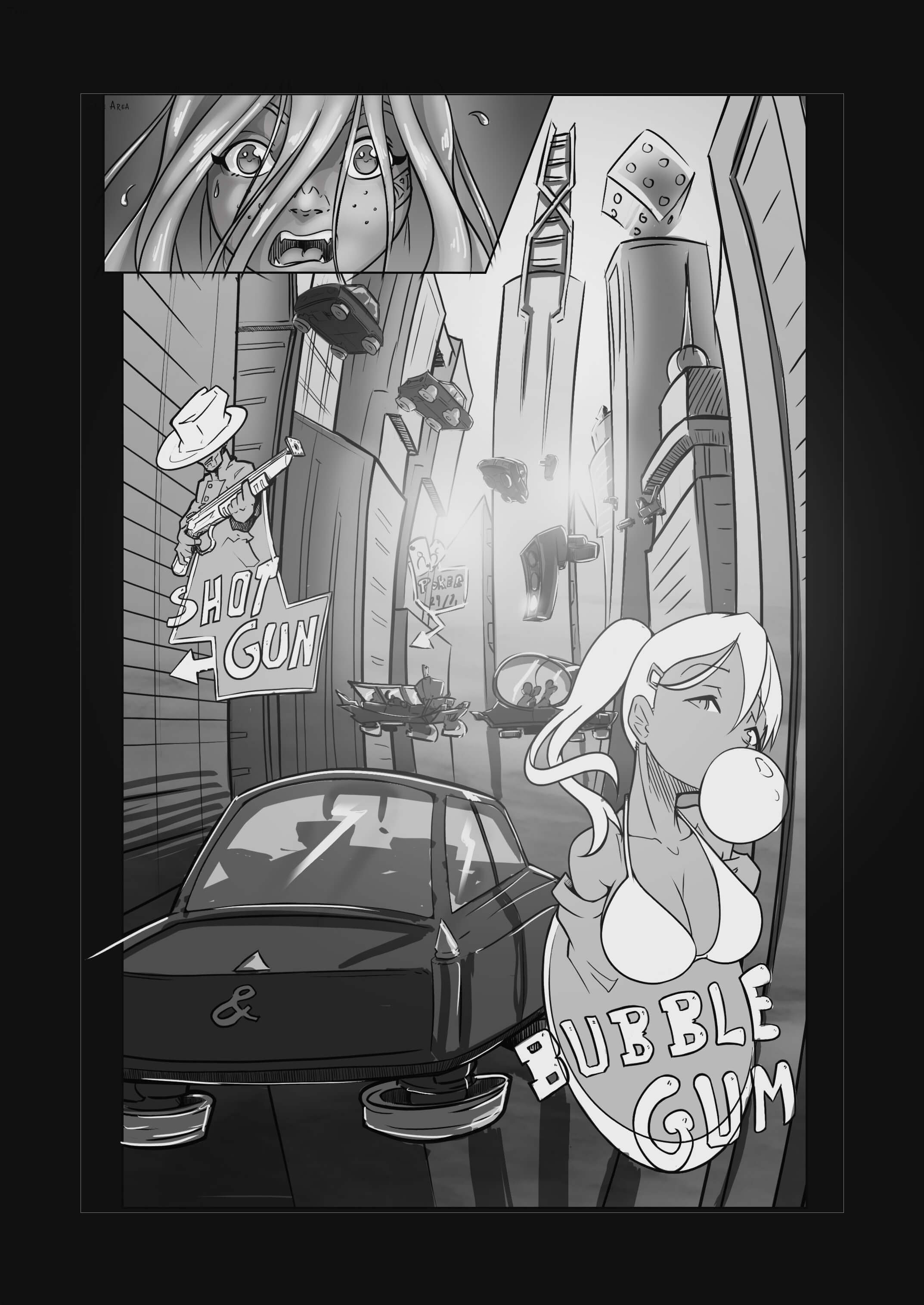 Cyberpunk Manga by melbrins